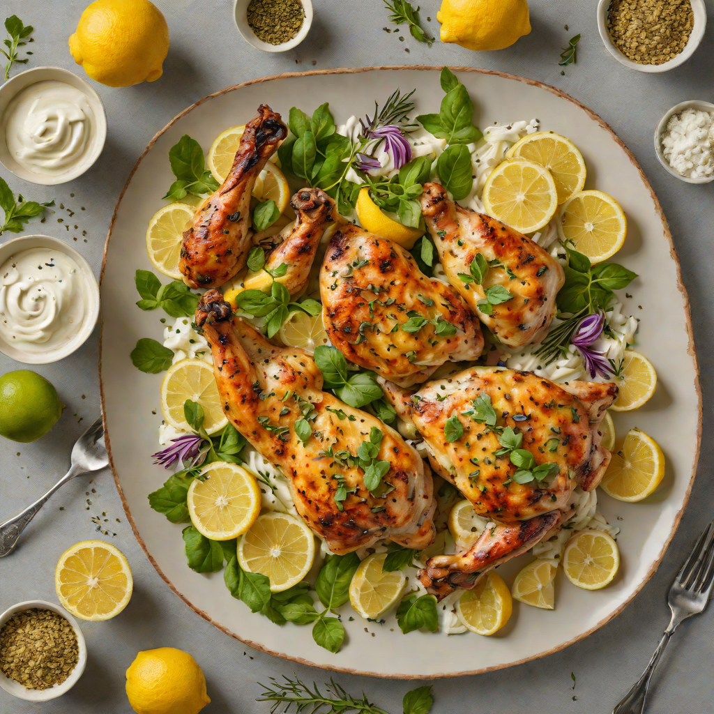 Oven-Baked Lemon-Oregano Chicken with Greek Yogurt Marinade