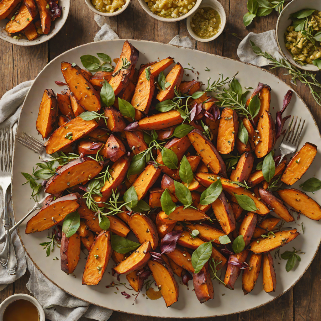 Soulful Maple-Glazed Roasted Sweet Potatoes with Sage