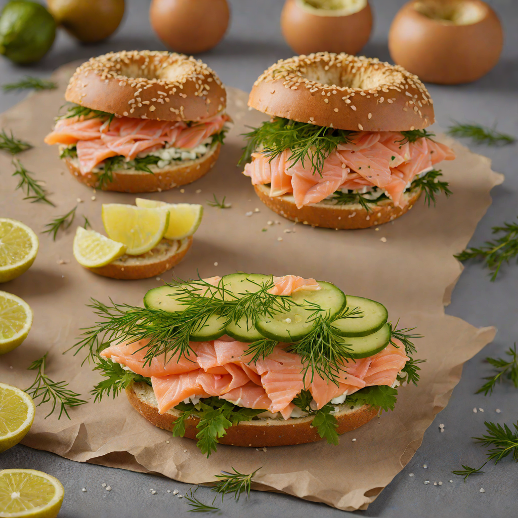 Seattle-Inspired Smoked Salmon and Dill Bagel Sandwich