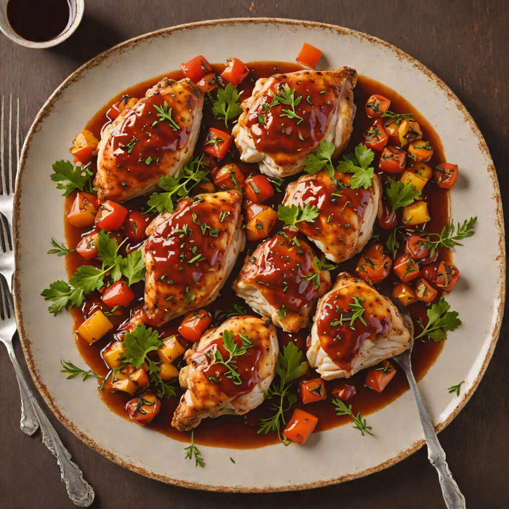 Pan-Seared Chicken with Smoky Whiskey-Tomato Reduction