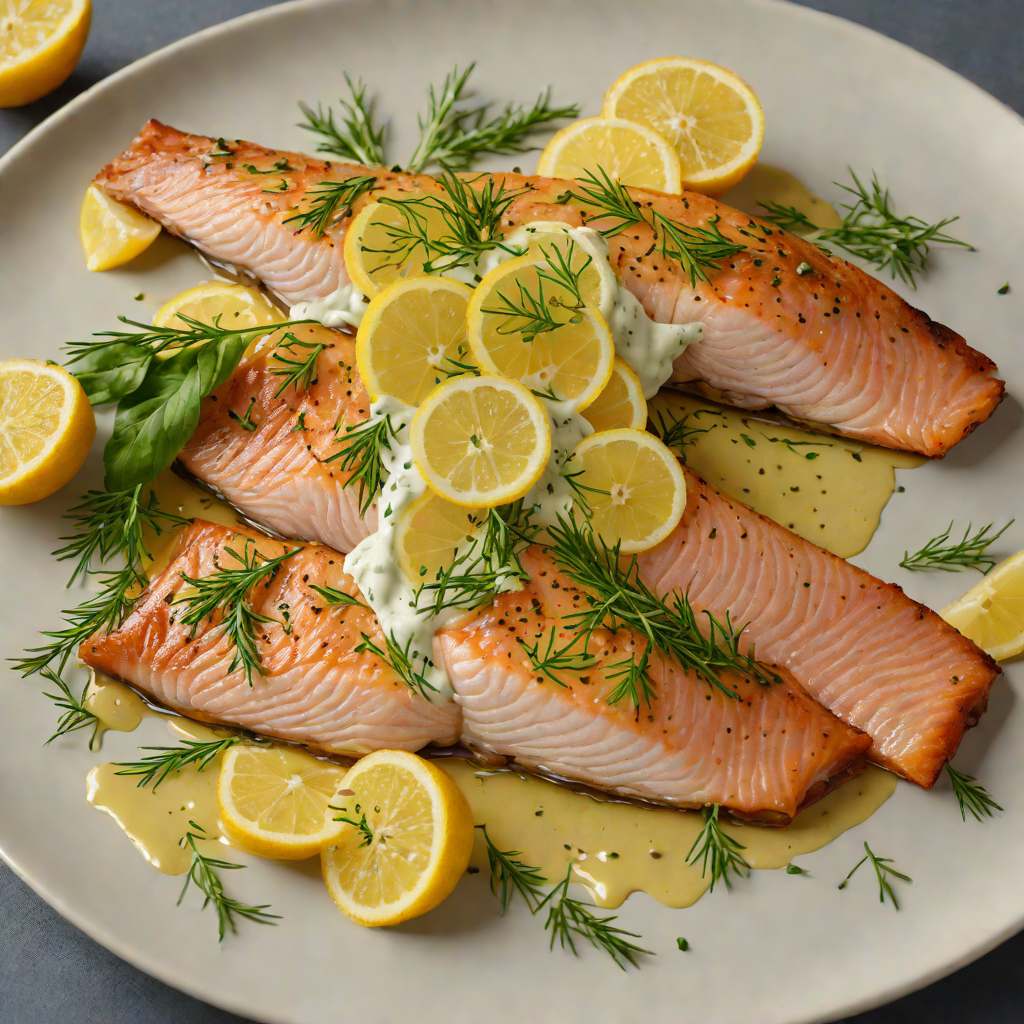 Smoked Alderwood Trout with Lemon Dill Sauce
