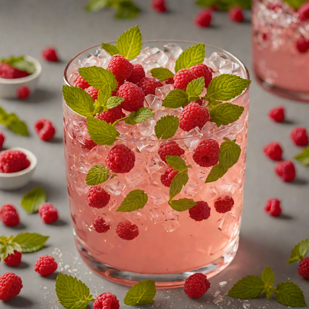 Fresh Raspberry Gin Fizz with Mint