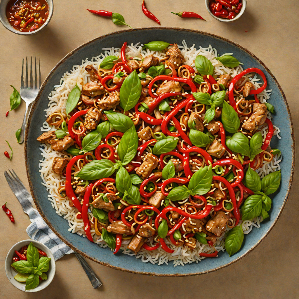 Basil Pork Stir-Fry with Thai Chilies and Garlic