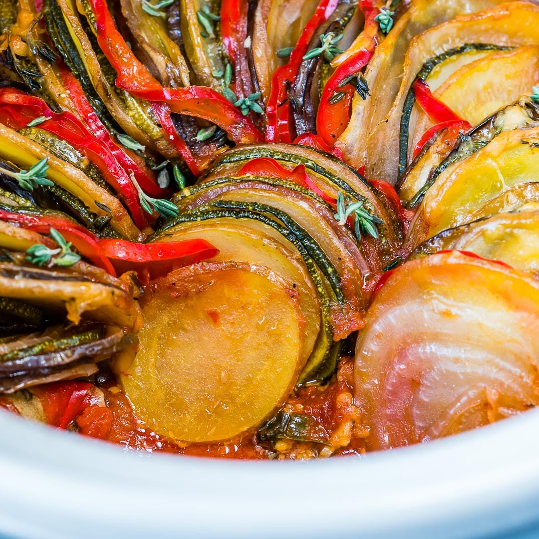 French-Inspired Slow Cooker Ratatouille with Fresh Herbs