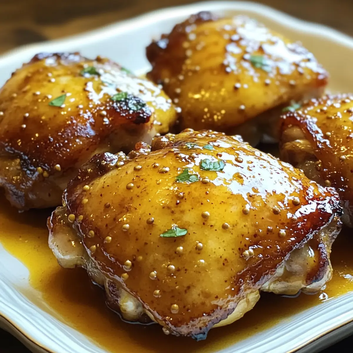 Crispy Honey-Mustard Chicken Thighs