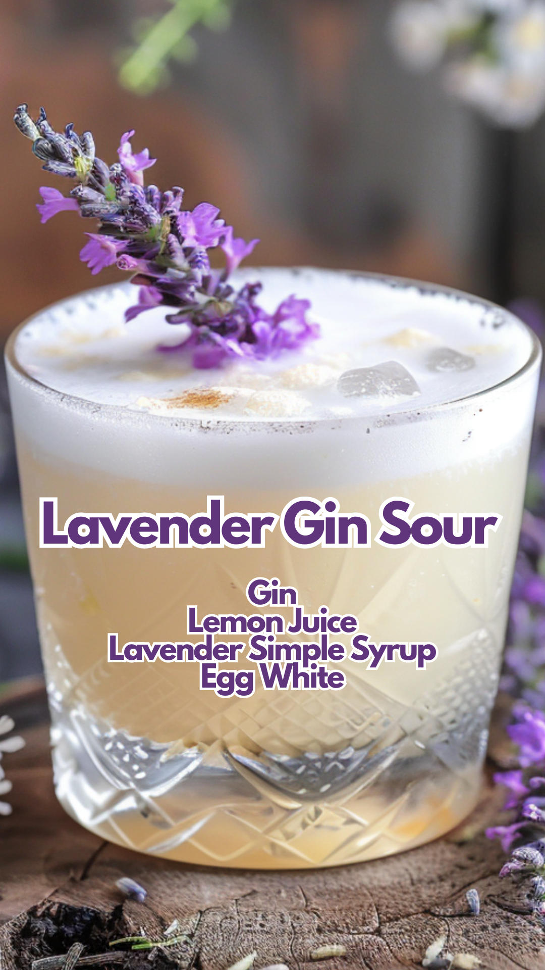Herb-Infused Gin Sour with Lavender Honey