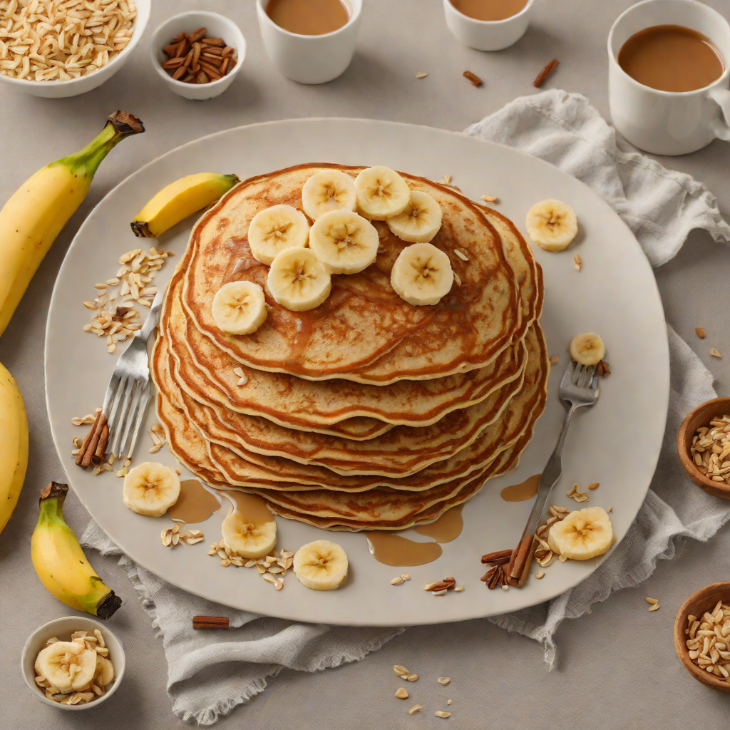 Kid-Friendly Banana Oat Pancakes with Cinnamon