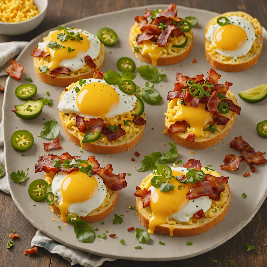 Cheddar and Jalapeño Cloud Eggs with Crispy Bacon