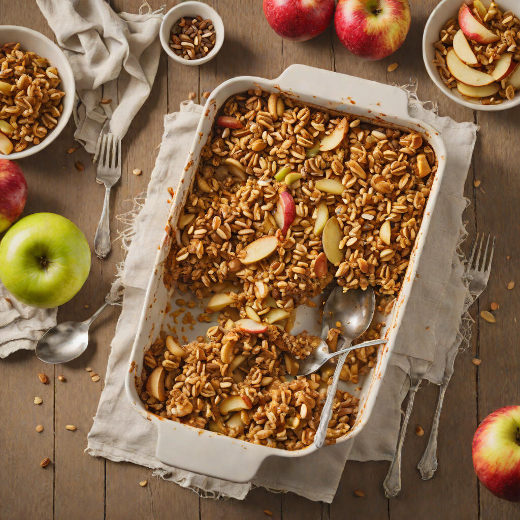 Classic Warm Apple Crisp with Oat Topping