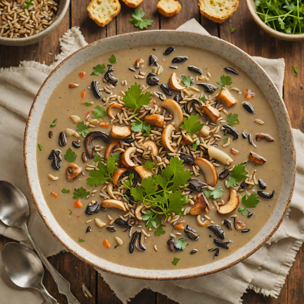 Rustic Northwest Mushroom and Wild Rice Soup