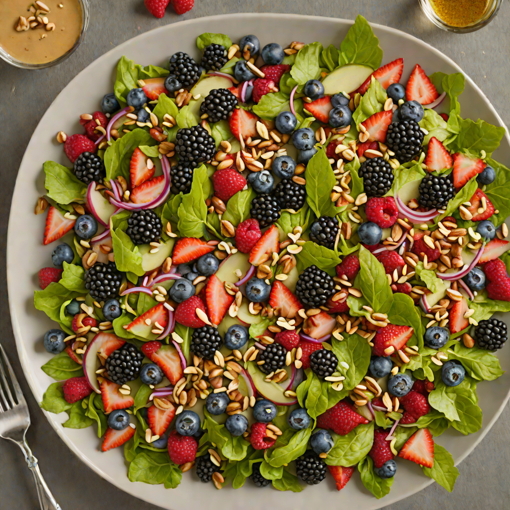 Pacific Northwest Berry and Hazelnut Salad with Maple Vinaigrette