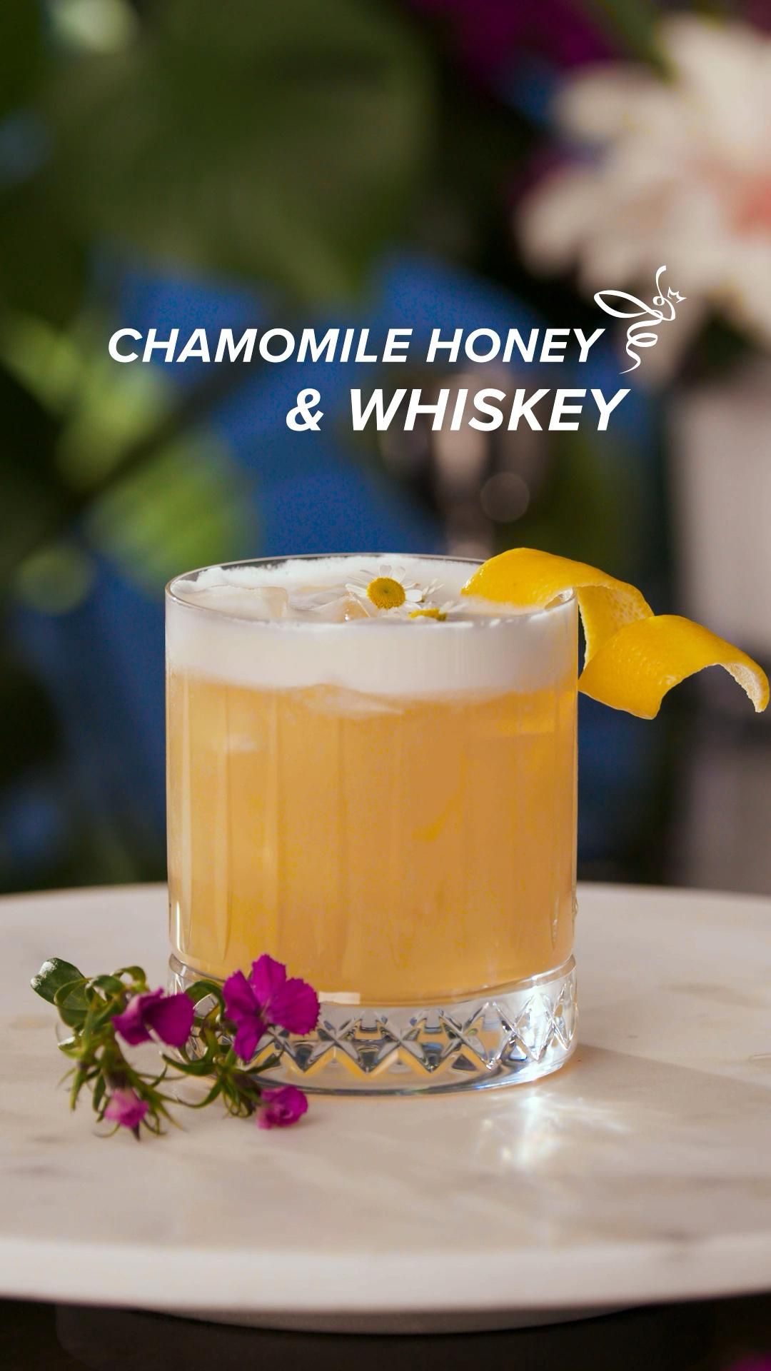 Chamomile Honey Whiskey Sour