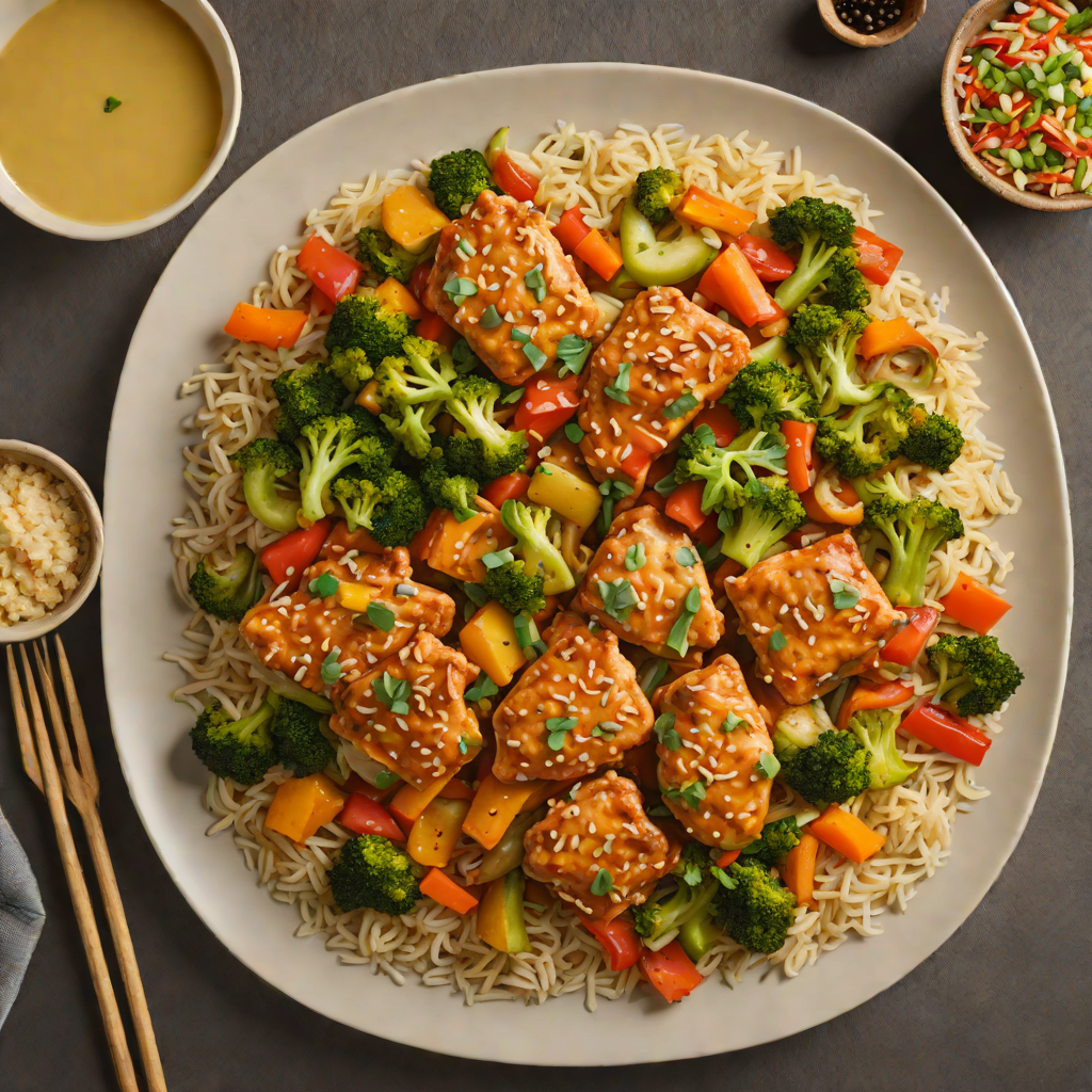 Hibachi-Style Garlic Butter Chicken with Stir-Fried Vegetables