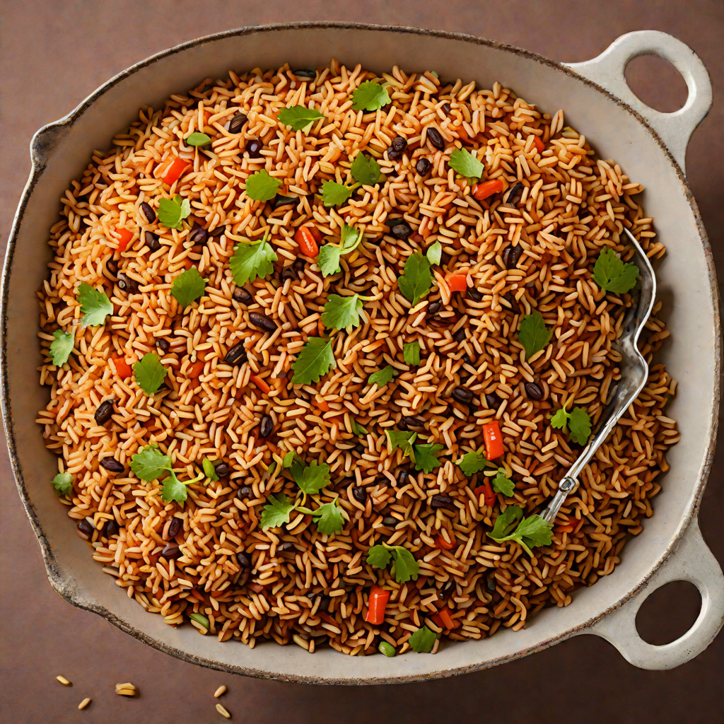 Stovetop Bhutanese Red Rice Pilaf with Aromatic Spices