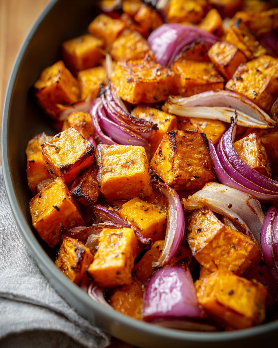 Aperol-Roasted Sweet Potato & Red Onion Medley