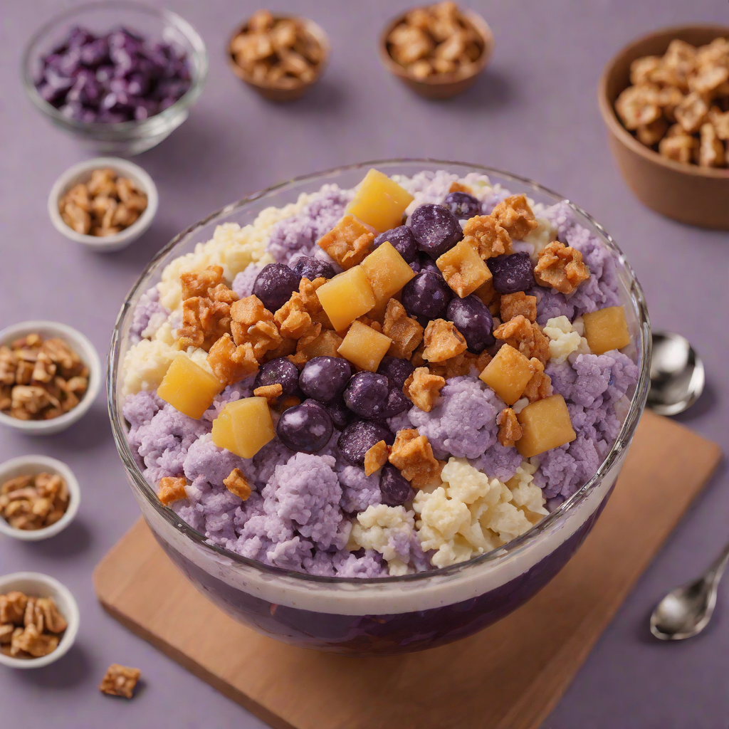 Halo-Halo with Ube and Sweetened Beans