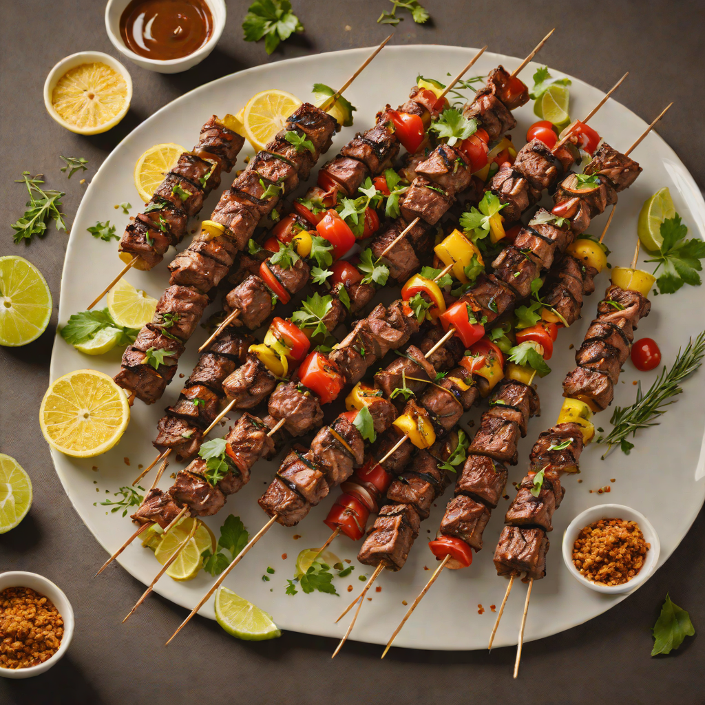 Seattle-Style Coffee Rubbed Beef Skewers