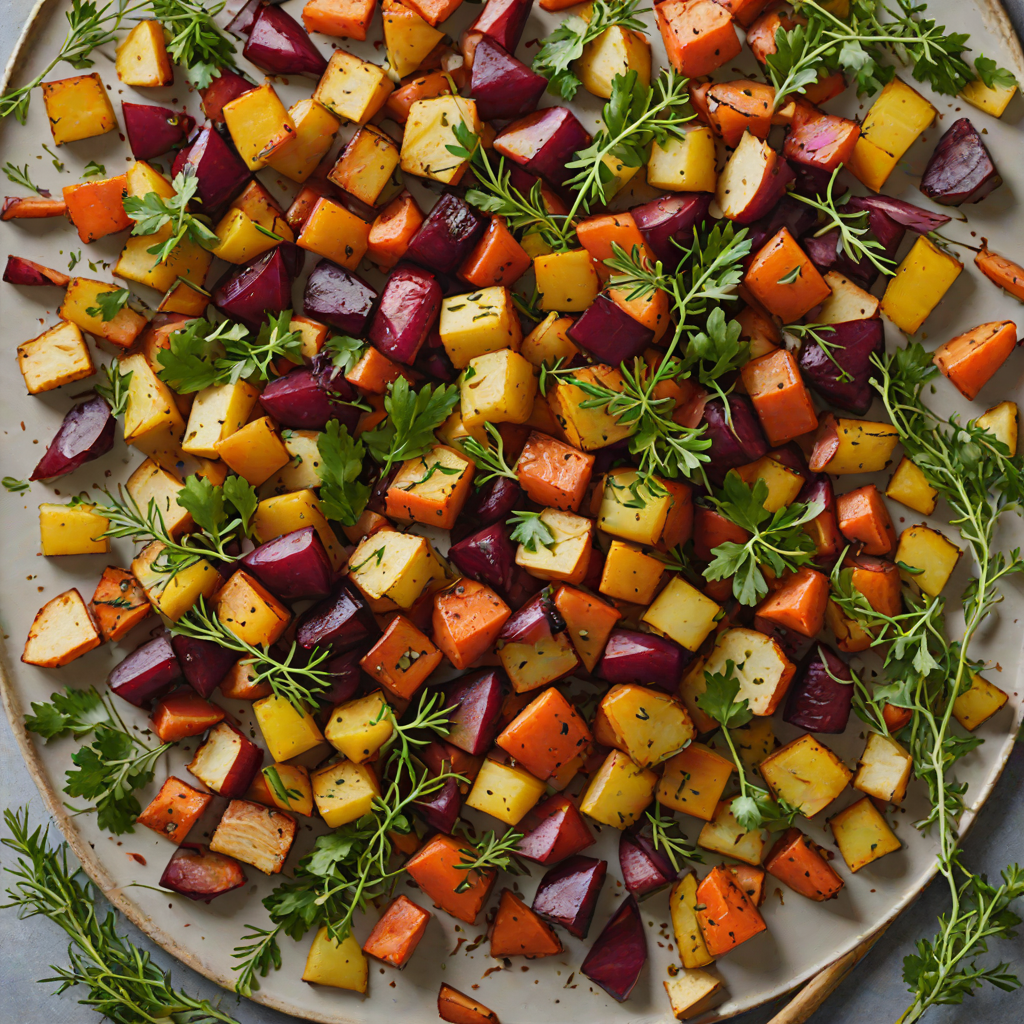 Maple-Glazed Roasted Root Vegetables with Regional Herbs