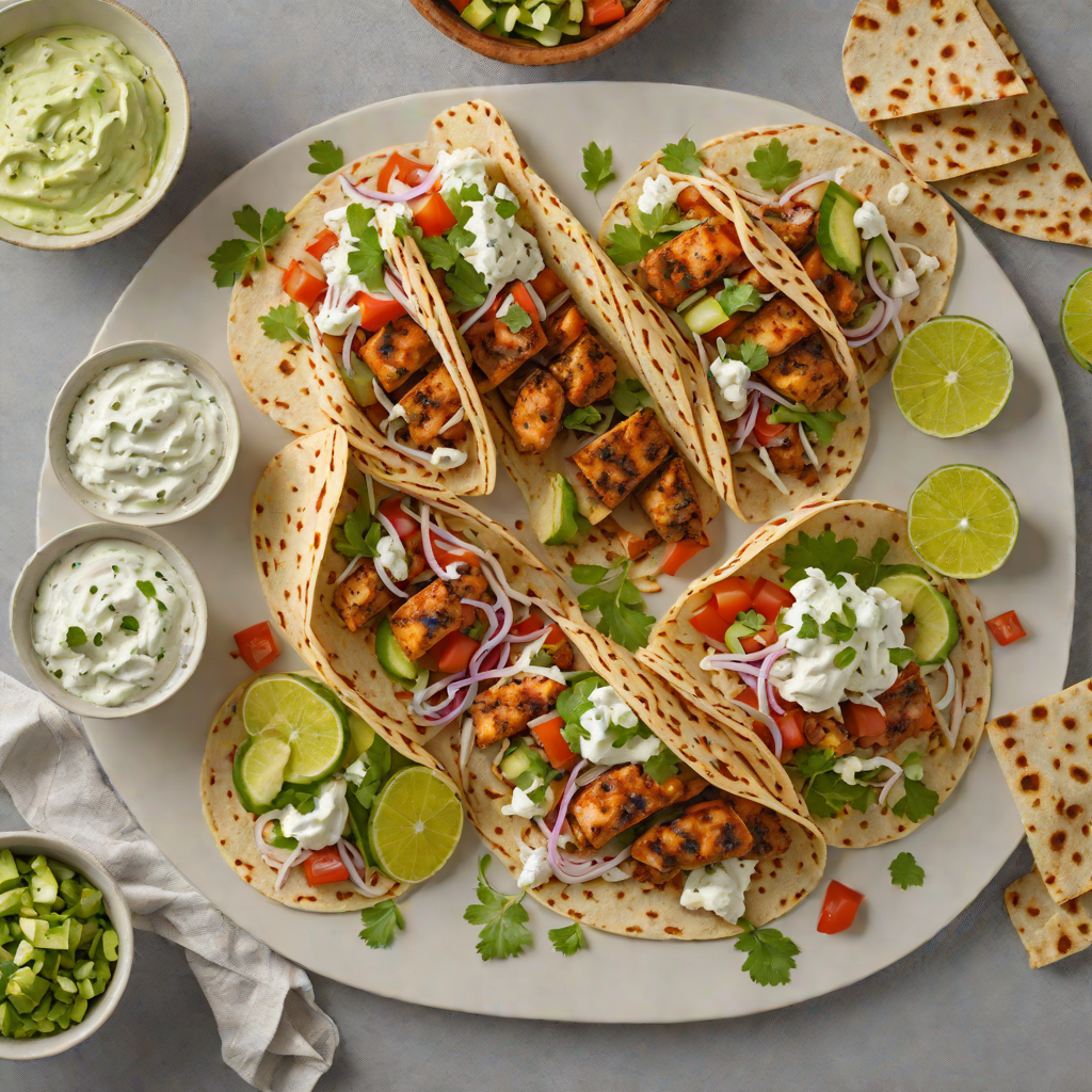 Grilled Gyro-Spiced Chicken with Tzatziki and Pita