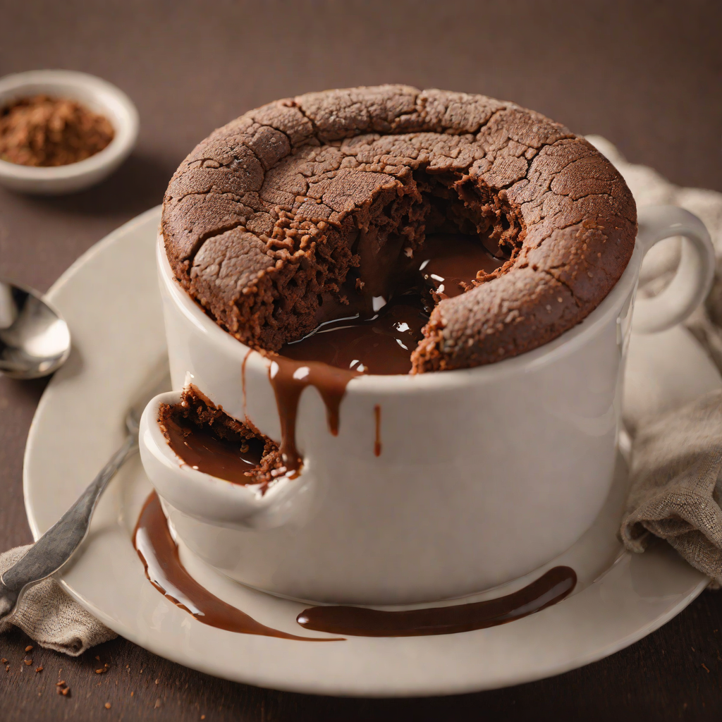 Warm Chocolate Soufflé with Gooey Center