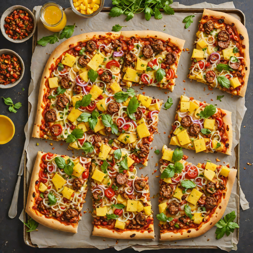 Sheet Pan Spicy Italian Sausage and Pineapple Pizza