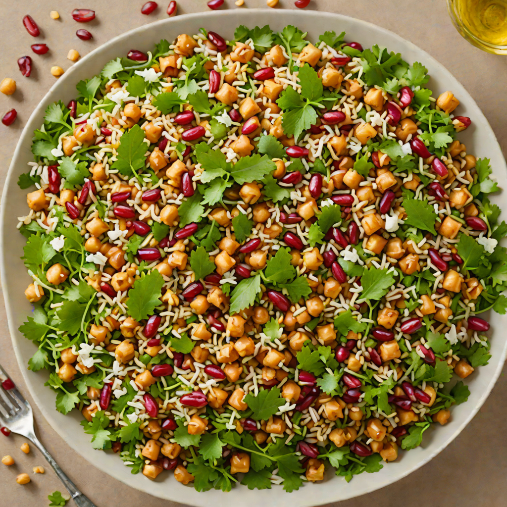 Roasted Chickpea and Pomegranate Tabbouleh Salad