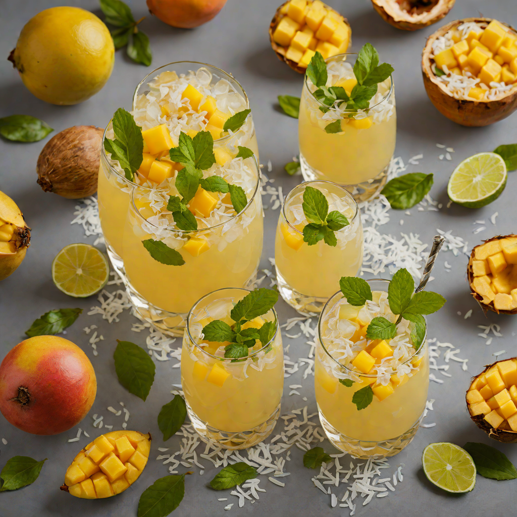 Mango and Coconut No-Jito Punch