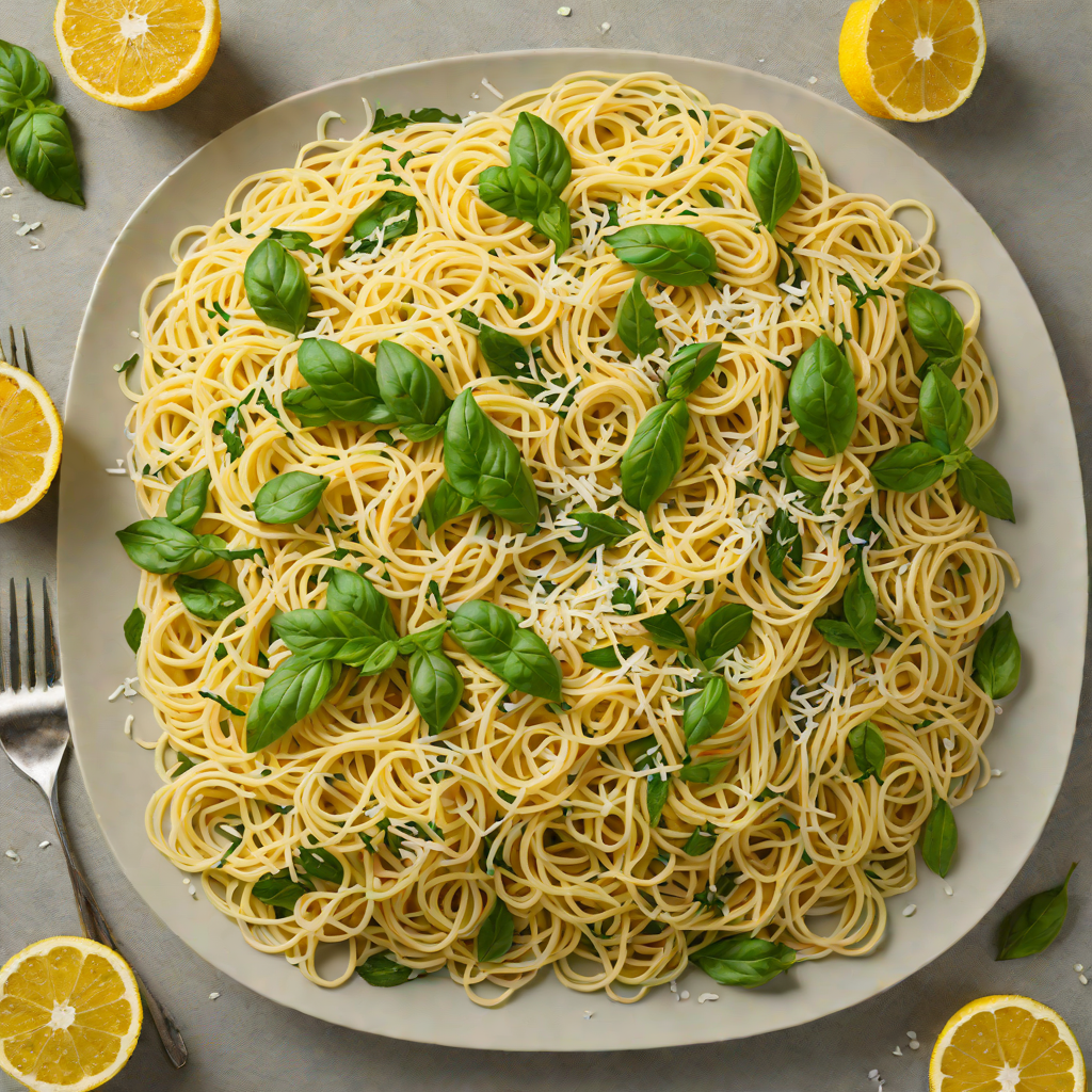 Lemon-Garlic Spaghetti with Fresh Basil and Parmesan