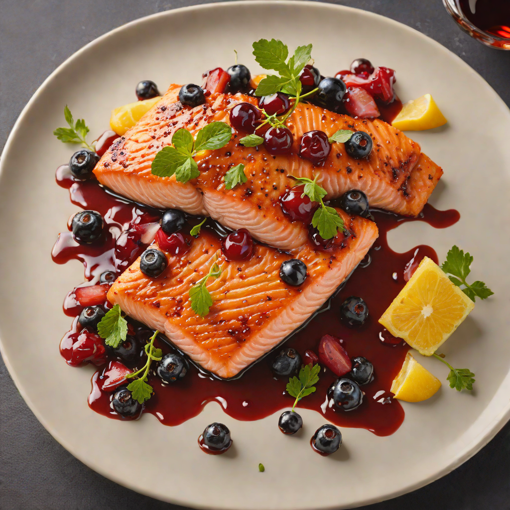Pan-Seared Salmon with Northwest Berry Gastrique