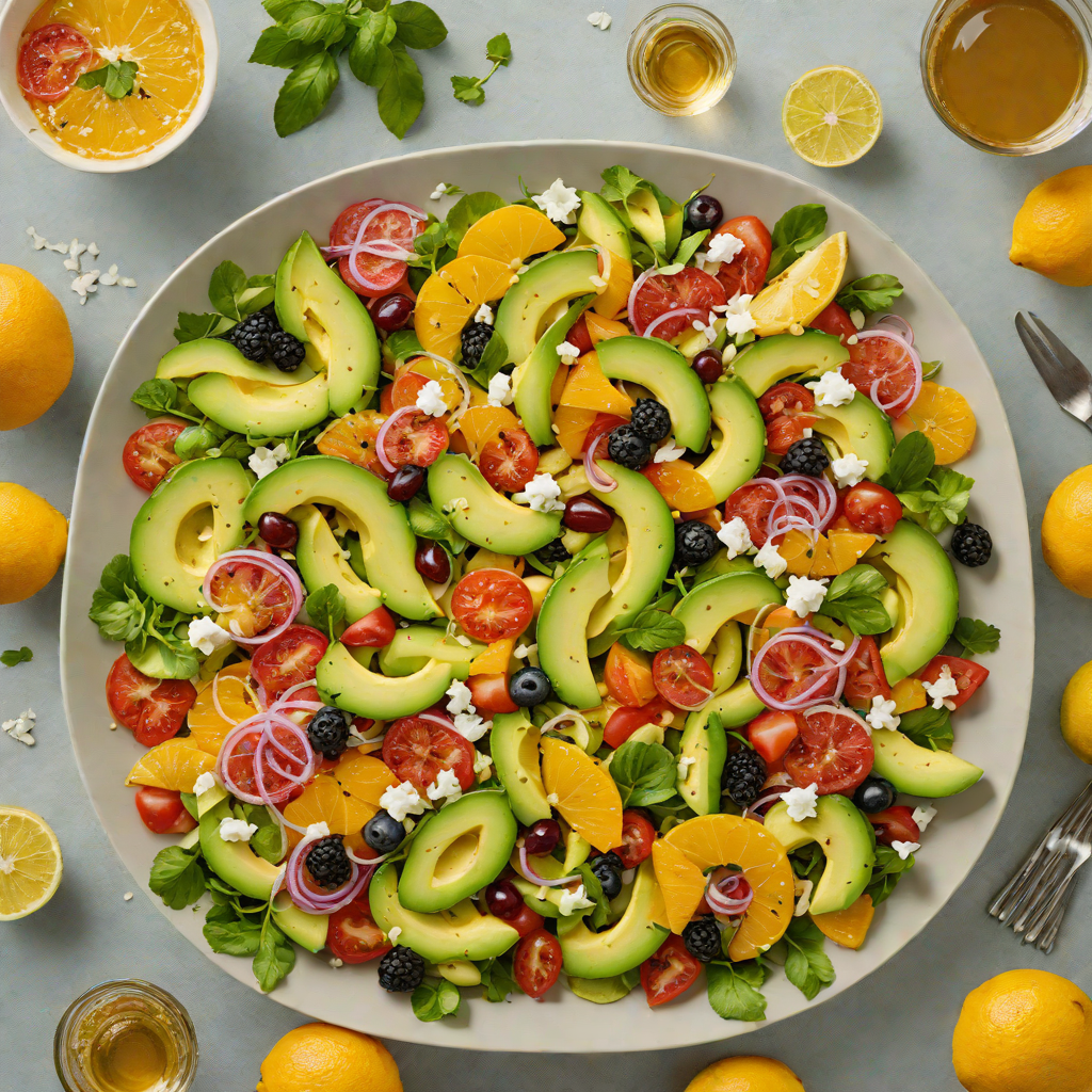 Memorial Day Citrus and Avocado Salad with Honey Vinaigrette