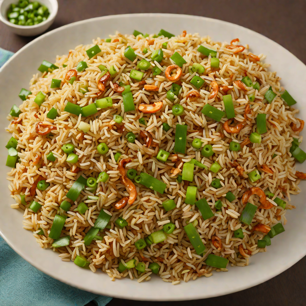 Stir-Fried Rice with Crispy Garlic and Scallions