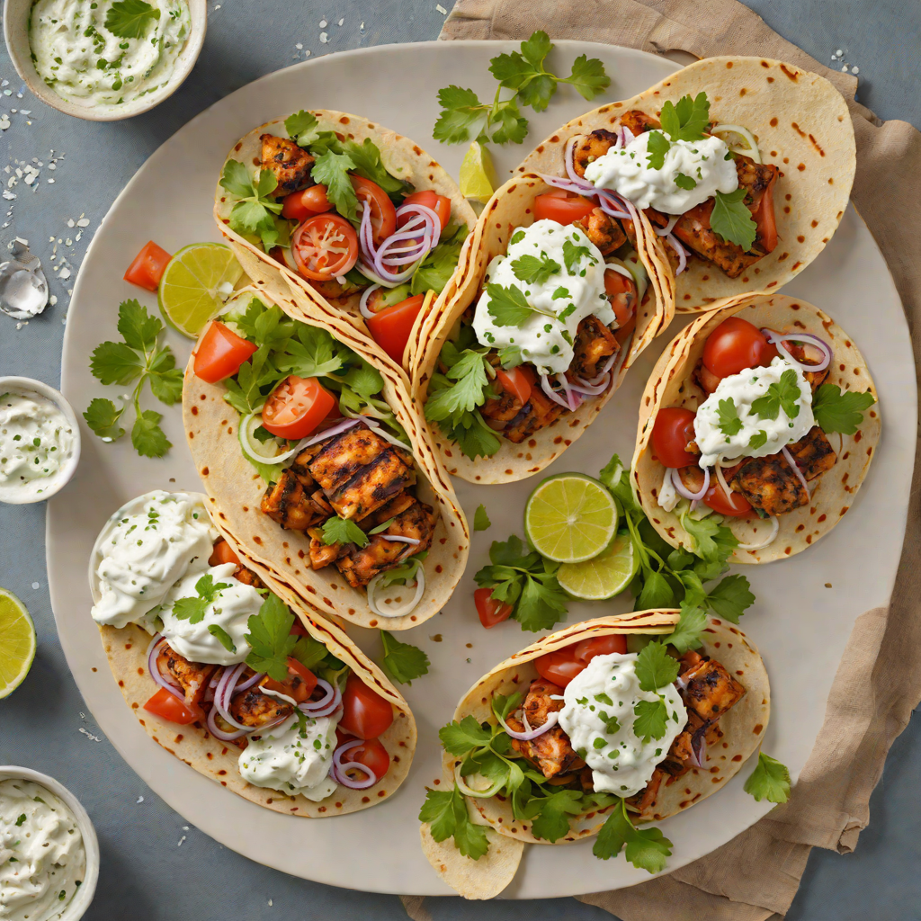 Grilled Gyro-Spiced Chicken with Tzatziki and Warm Pita