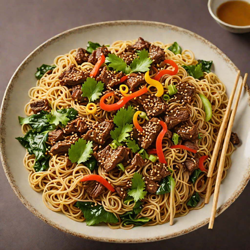 Stir-Fried Taiwanese Beef Noodles with Pickled Mustard Greens