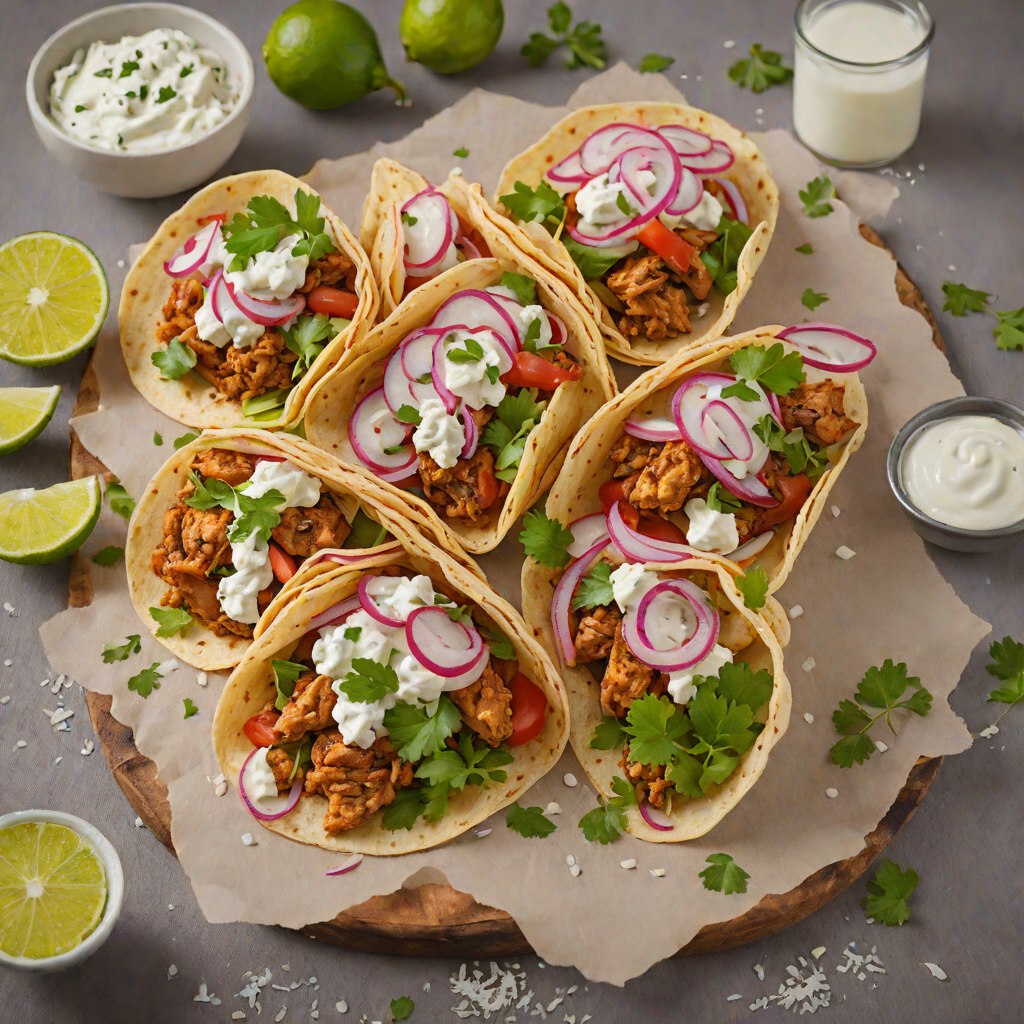 Spicy Chicken Gyros with Tzatziki and Pickled Onions