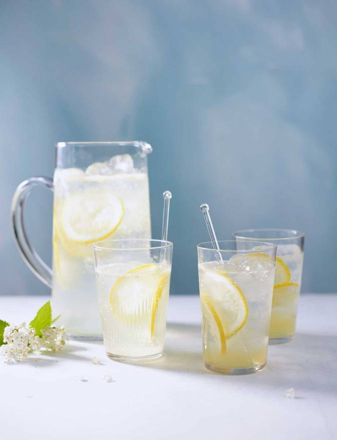 Herb-Muddled Gin Fizz with Elderflower