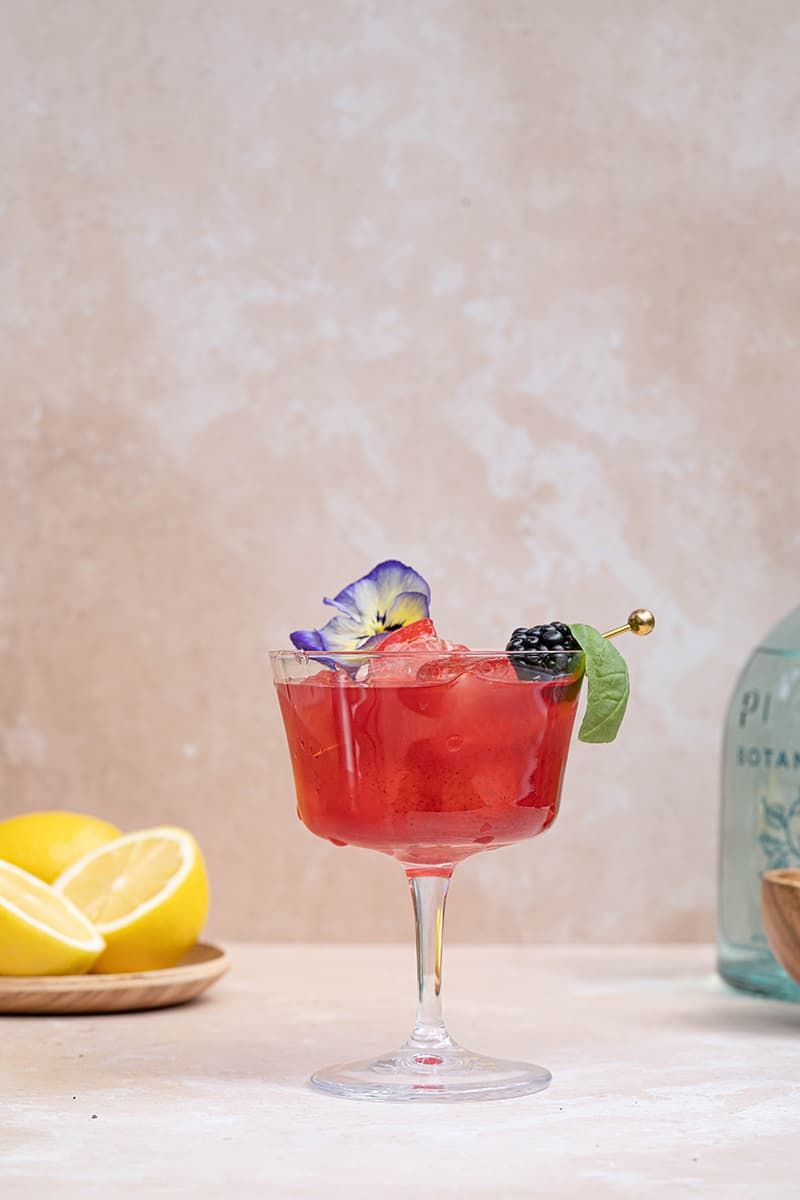 Blackberry-Basil Rum Smash