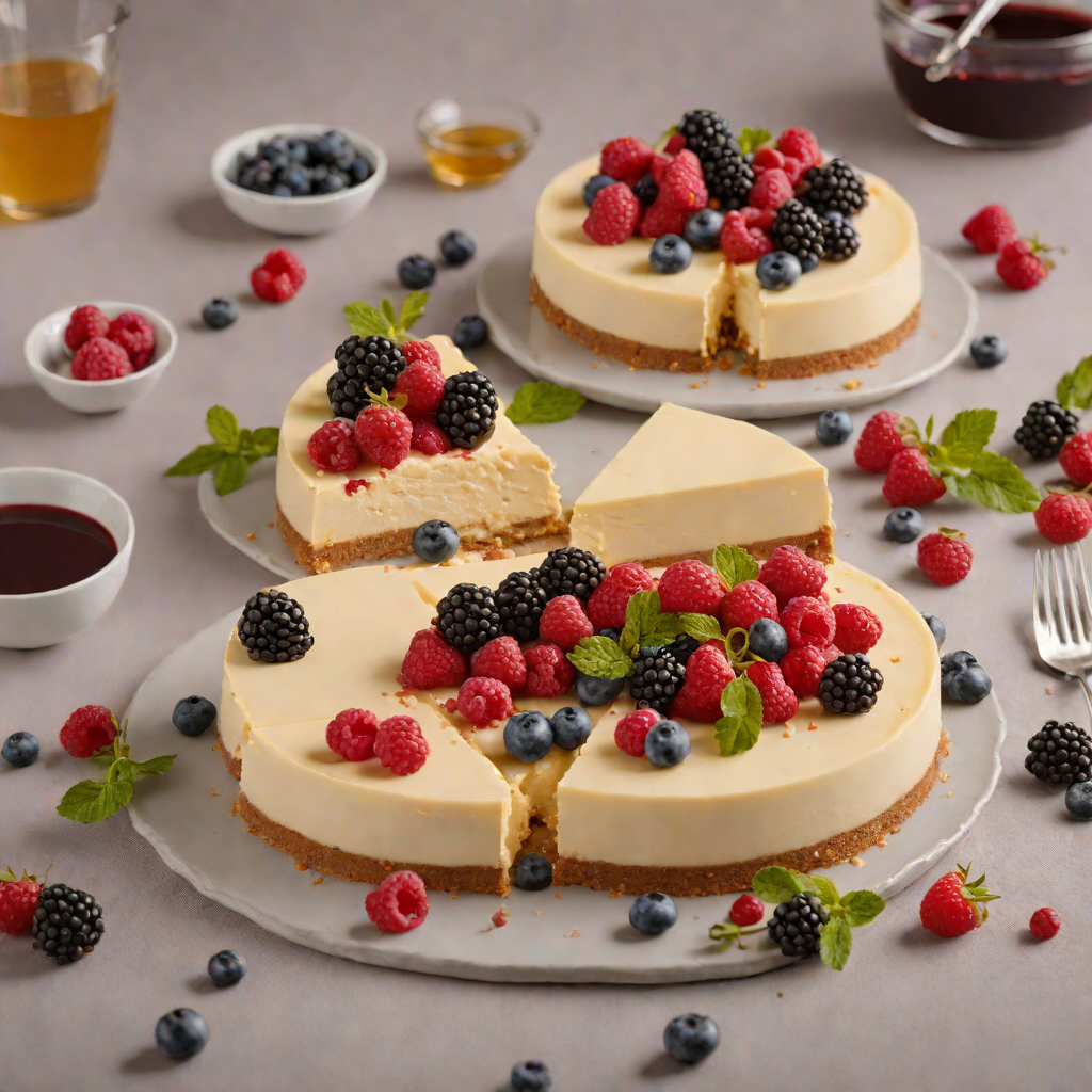 No-Bake Vanilla Cheesecake with Berry Compote