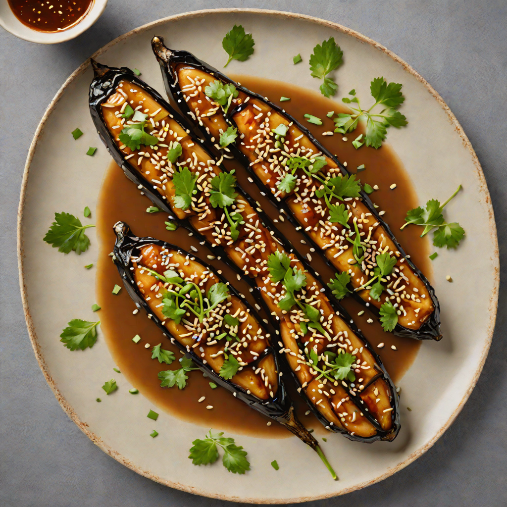 Miso-Glazed Eggplant with Sesame Scallion Sauce