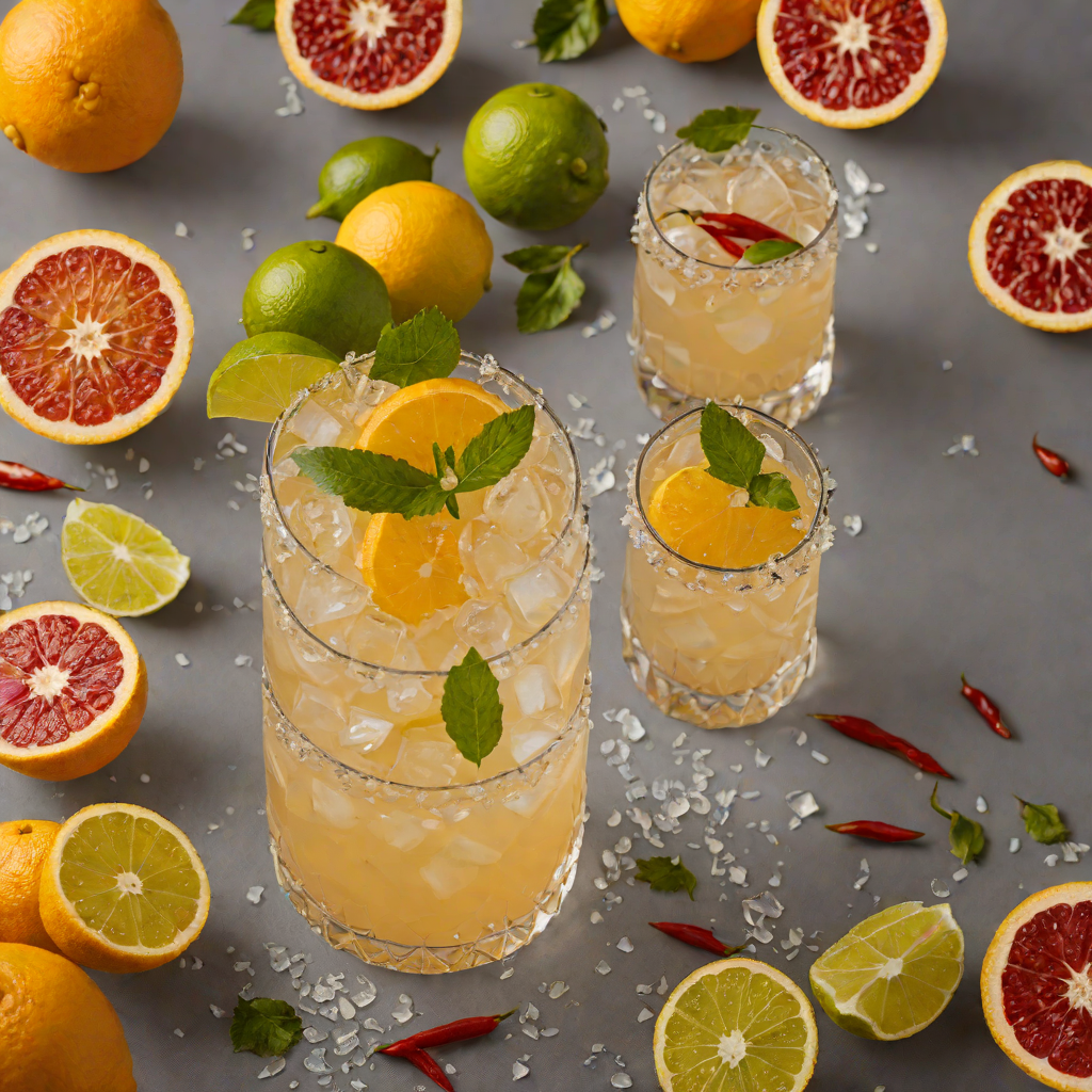 Mezcal-Spiked Citrus and Chili Paloma Cocktail