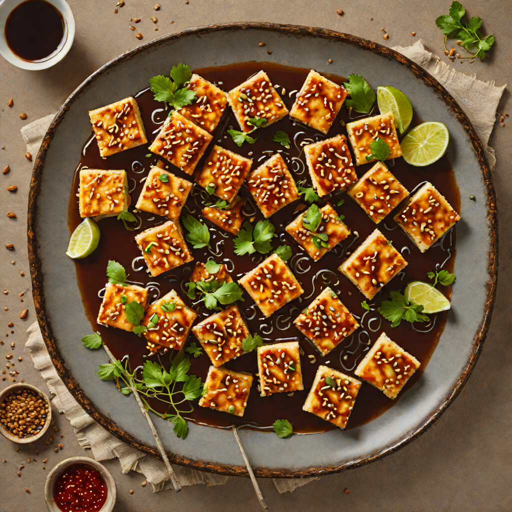 Crispy Pan-Fried Tofu with Spicy Garlic Soy Glaze