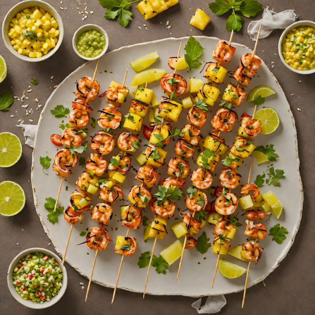Caribbean-Spiced Grilled Shrimp Skewers with Pineapple Salsa