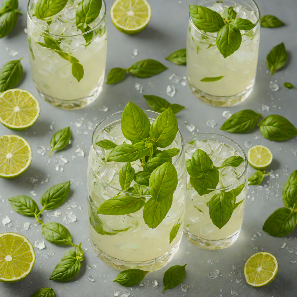 Herb-Infused Gin Fizz with Fresh Basil