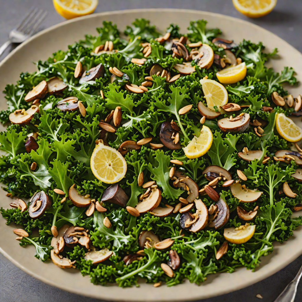 Sautéed Kale and Mushrooms with Lemon and Toasted Almonds
