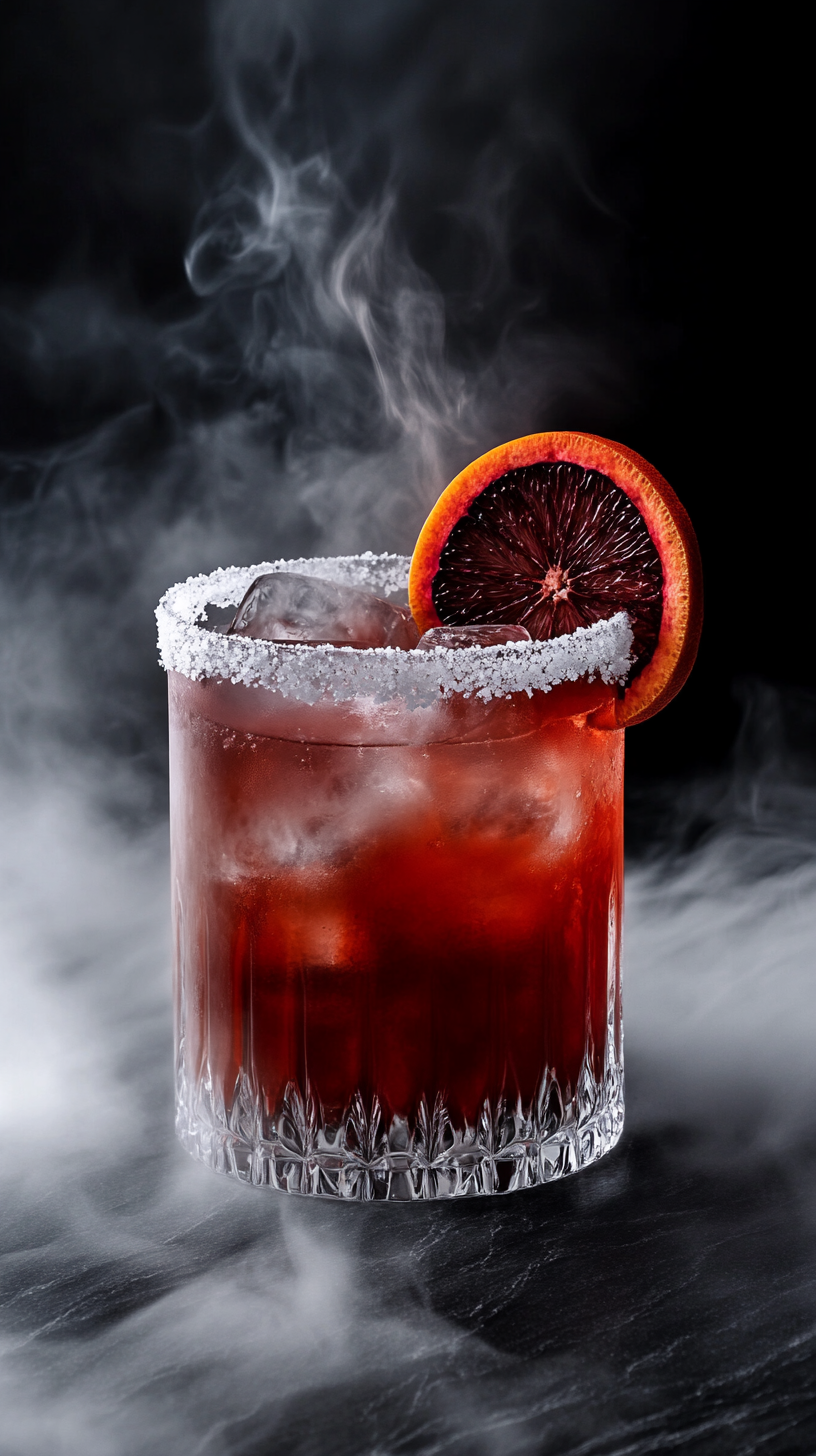 Spiced Pomegranate Tequila Collins
