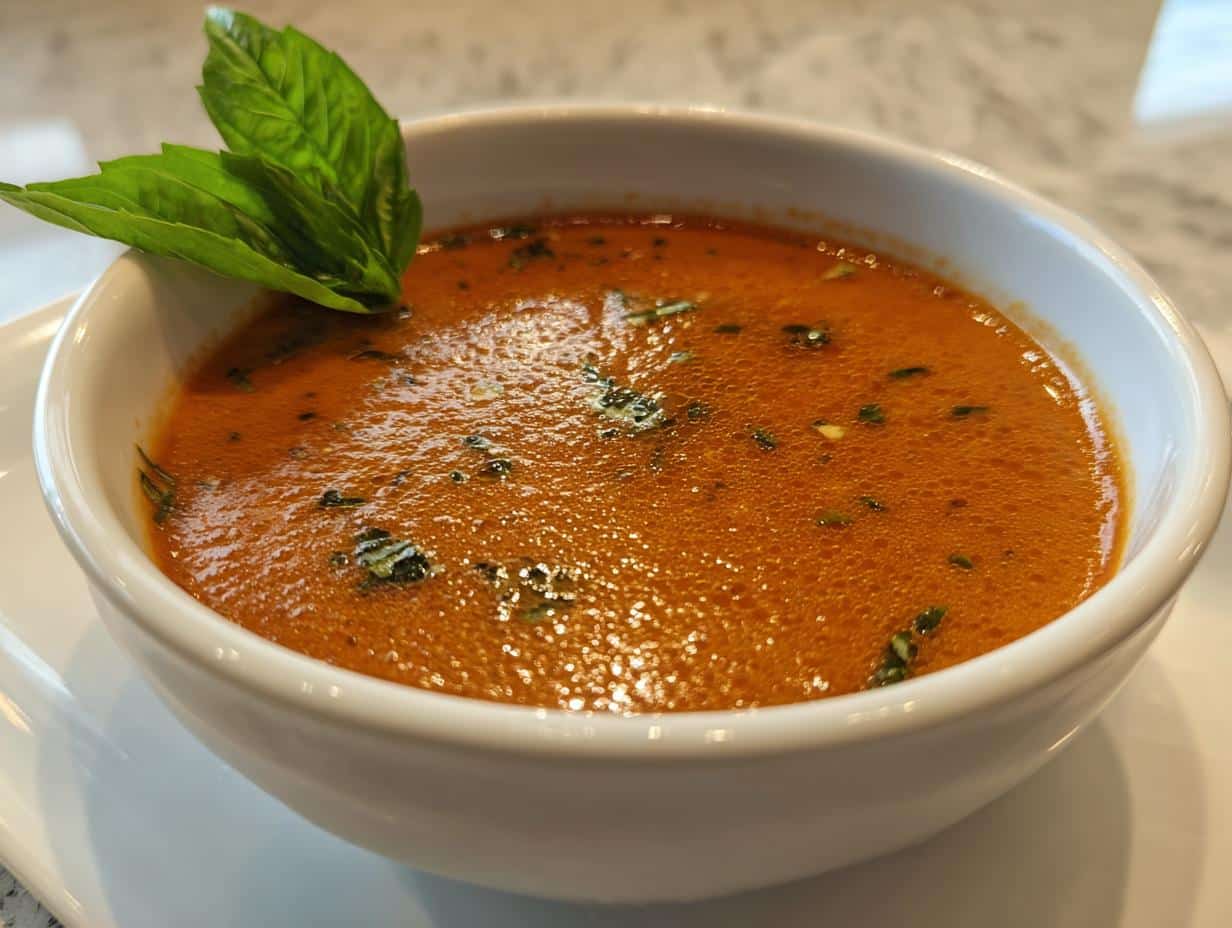 Old World Tomato Basil Soup with Cream