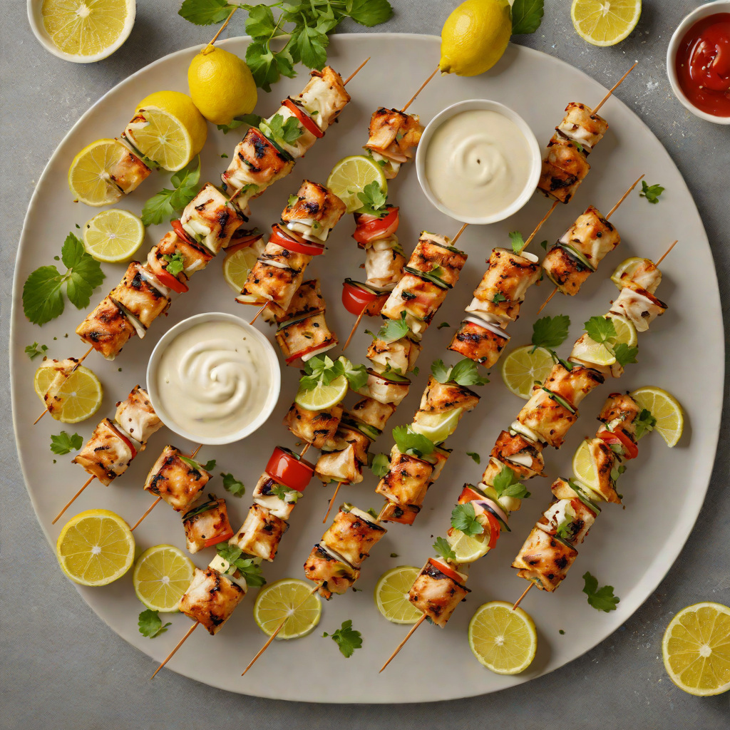 Tangy Lemon-Yogurt Marinated Chicken Skewers