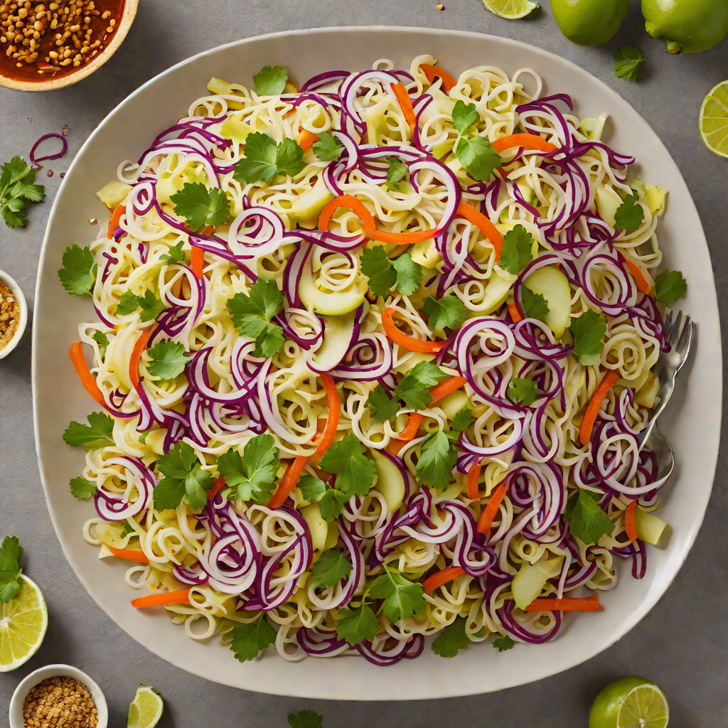 Vegan Spicy Pickled Cabbage Salad with Vinegar Dressing