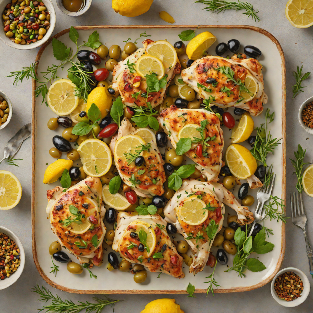 Baked Lemon-Herb Mediterranean Chicken with Olives