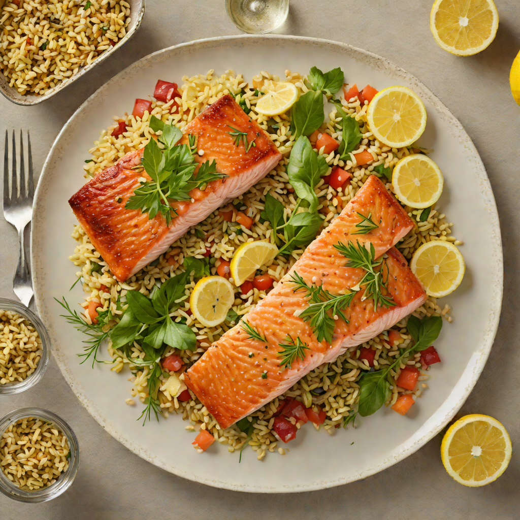 Pan-Roasted Salmon with Lemon-Dill Quinoa Salad