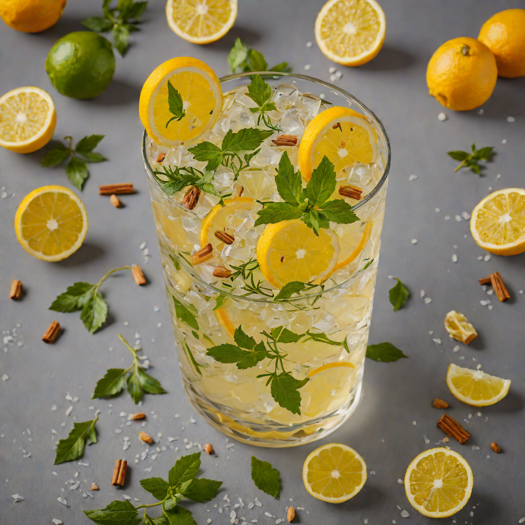 Herbal Bitter Gin Cocktail with Quinine and Citrus Zest